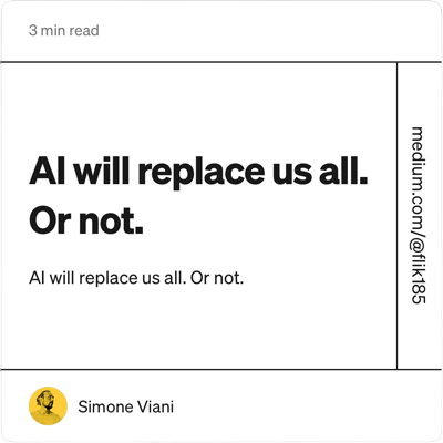 AI will replace us all. Or not.